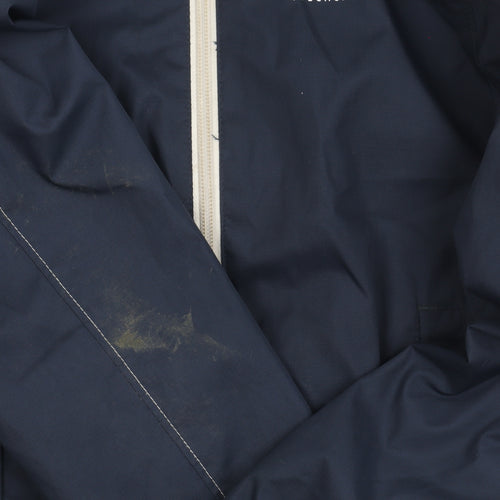 Decathlon Boys Blue Hooded Jacket 5-6Y Waterproof Casual
