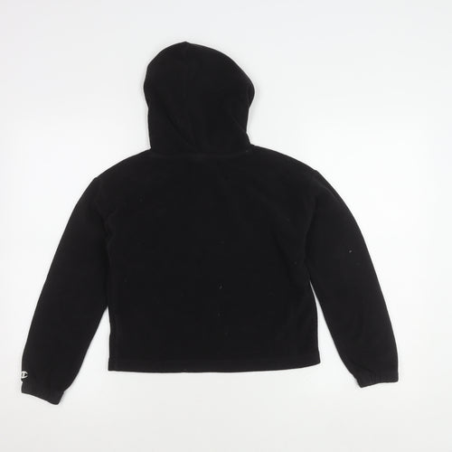 Champion Boys Black Hoodie, Size 9-10, Casual Fleece