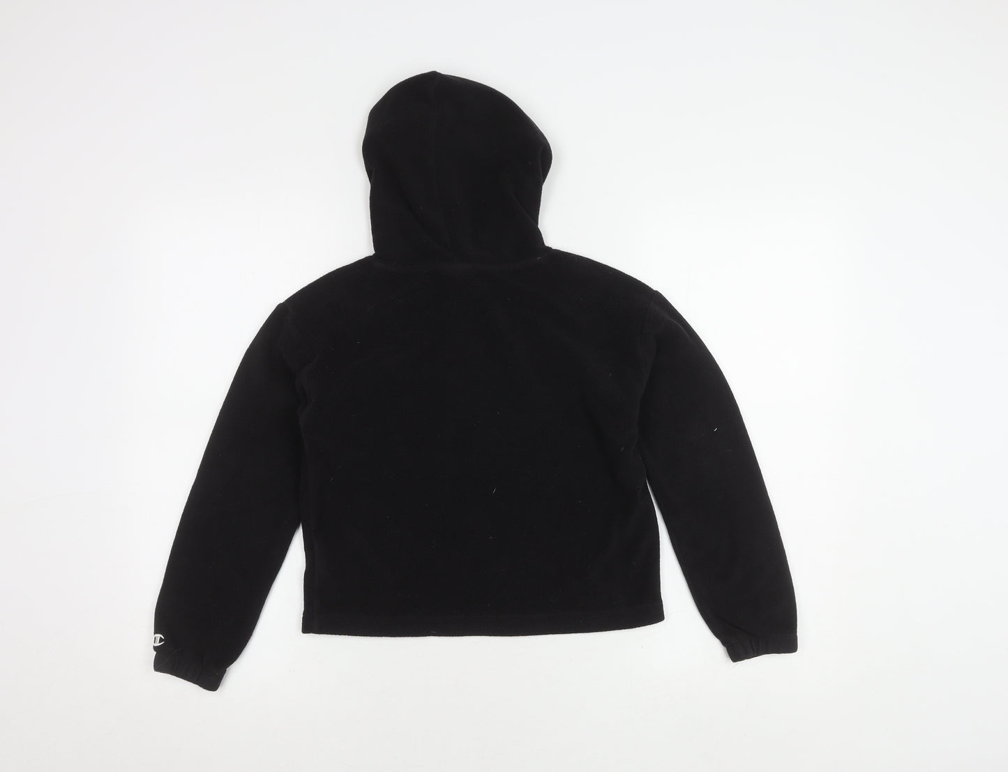 Champion Boys Black Hoodie, Size 9-10, Casual Fleece