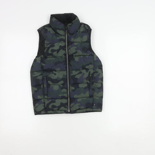 Gap Boys Camouflage Puffer Jacket, Green, Size 6-7, Winter