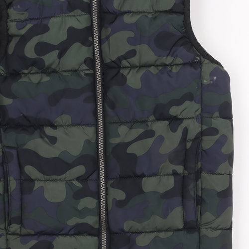 Gap Boys Camouflage Puffer Jacket, Green, Size 6-7, Winter