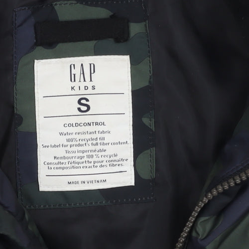 Gap Boys Camouflage Puffer Jacket, Green, Size 6-7, Winter