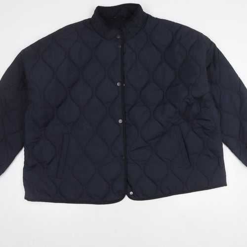 Golddigga Women's Blue Quilted Jacket Size 18