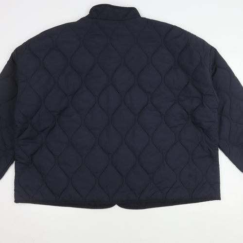 Golddigga Women's Blue Quilted Jacket Size 18