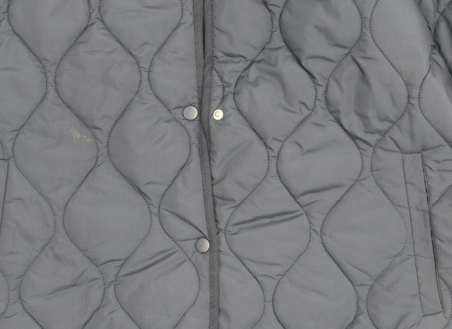 Golddigga Women's Blue Quilted Jacket Size 18