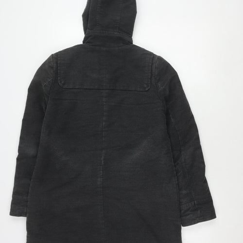 Boden Grey Hooded Toggle Coat Size 10 Women Casual