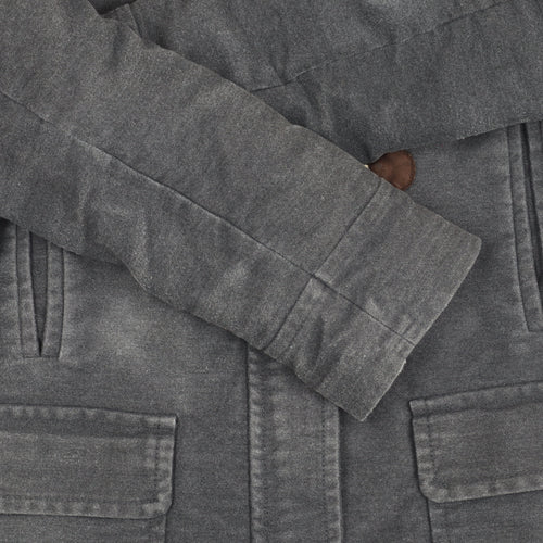 Boden Grey Hooded Toggle Coat Size 10 Women Casual