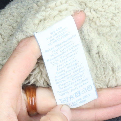 Boden Grey Hooded Toggle Coat Size 10 Women Casual