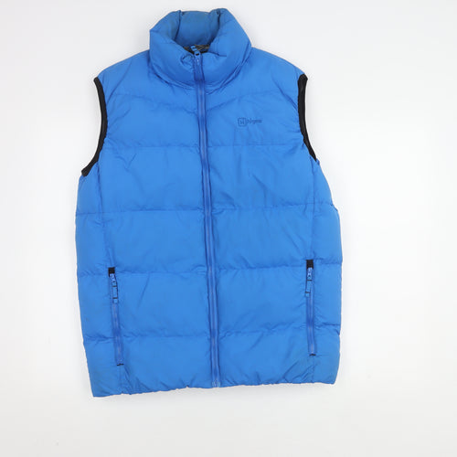 Hi Gear Men's Blue Puffer Waistcoat, M, Zipped Pockets