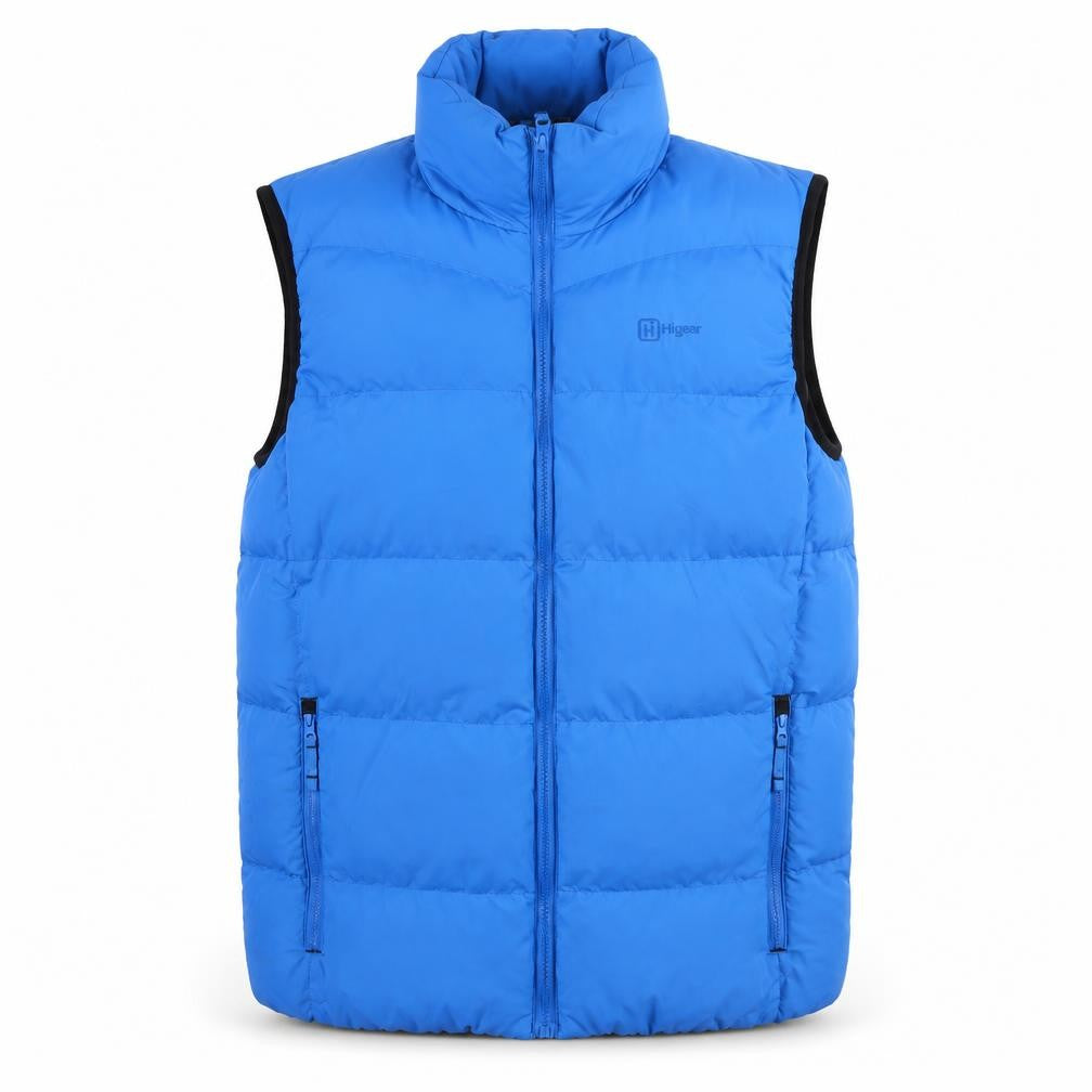 Hi Gear Men's Blue Puffer Waistcoat, M, Zipped Pockets
