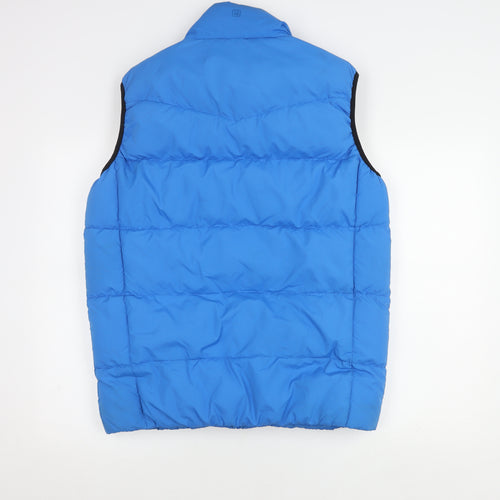 Hi Gear Men's Blue Puffer Waistcoat, M, Zipped Pockets