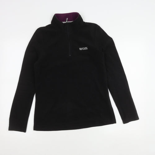 Regatta Women's Black Fleece Zip Sweatshirt Size 10