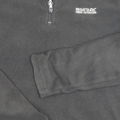 Regatta Women's Black Fleece Zip Sweatshirt Size 10