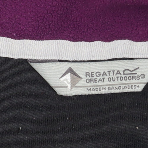 Regatta Women's Black Fleece Zip Sweatshirt Size 10