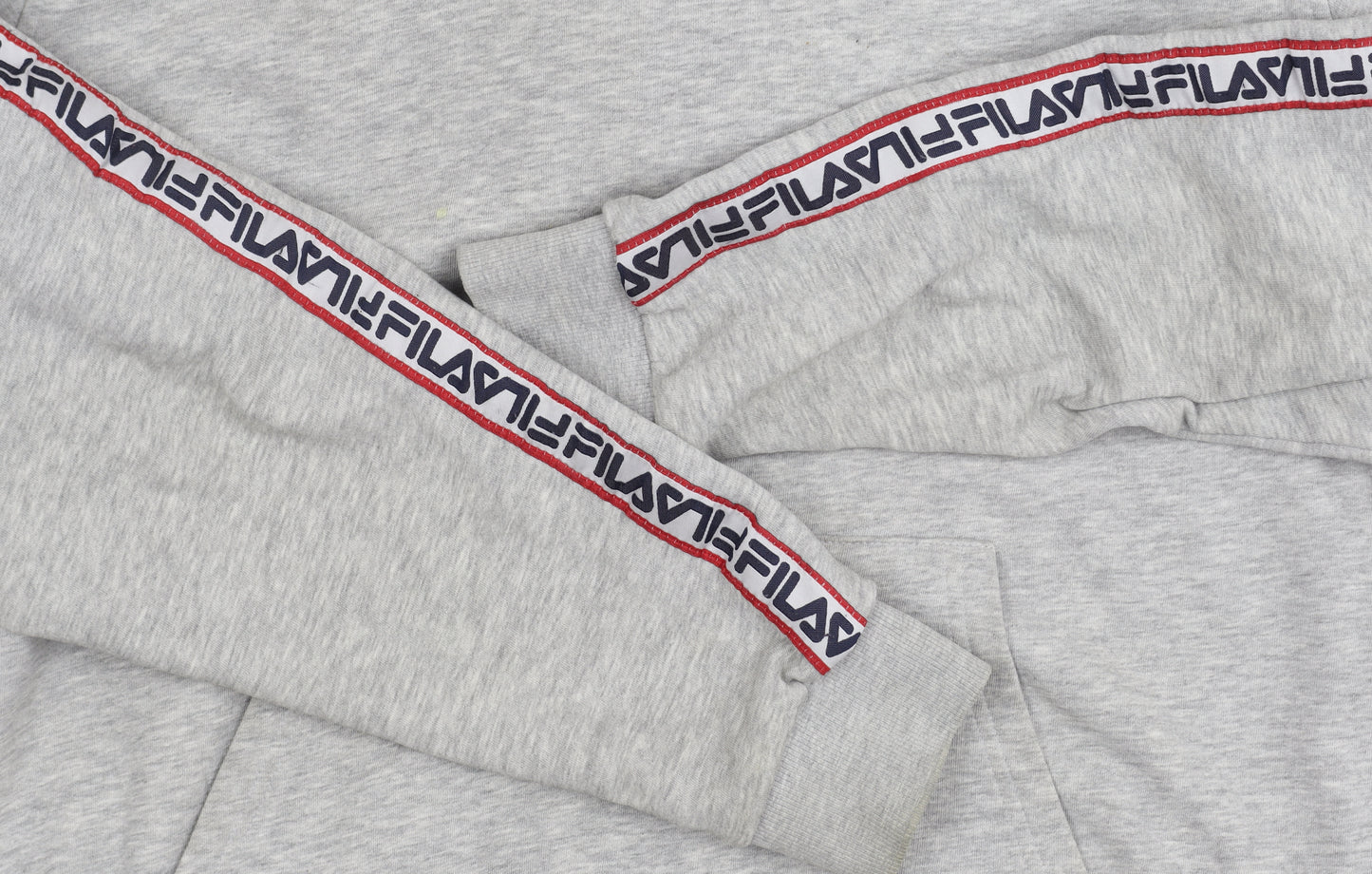 Fila Men's Grey Pullover Hoodie, Large, Logo Design