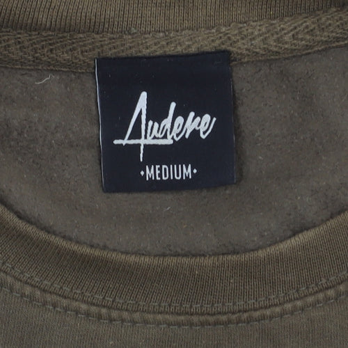 Audere Men’s Brown Logo Pullover Sweatshirt, Medium