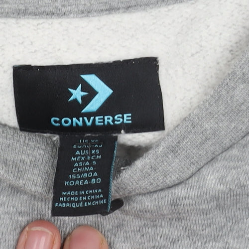 Converse Unisex Grey XS Logo Crew Neck Sweatshirt