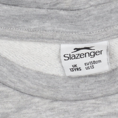 Slazenger Boys Grey Sweatshirt, 13 Years, Lightweight Pullover