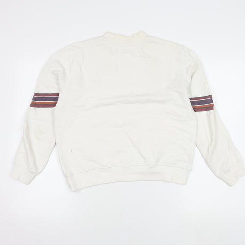 Lee Women's White Cotton Pullover Sweatshirt Size S