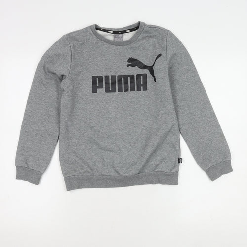Puma Boys Grey Crew Neck Sweatshirt 11-12Y Pullover