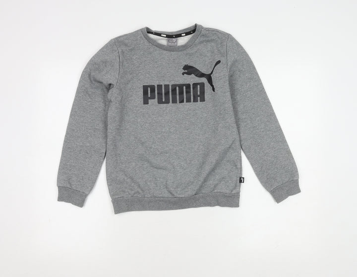 Puma Boys Grey Crew Neck Sweatshirt 11-12Y Pullover