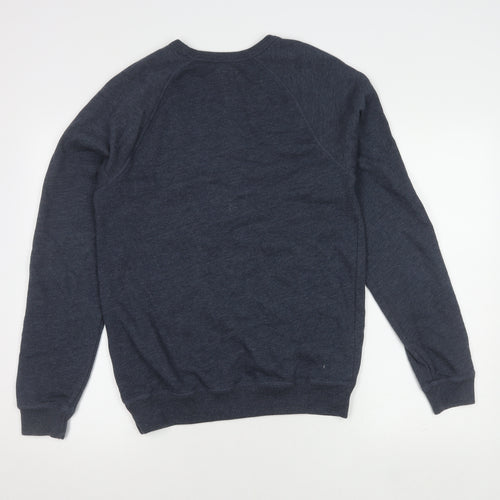 Jack Wills Blue Men's Sweatshirt S - Pullover, Logo, Crew Neck