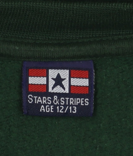 Stars & Stripes Boys Green London Jumper Size 12-13