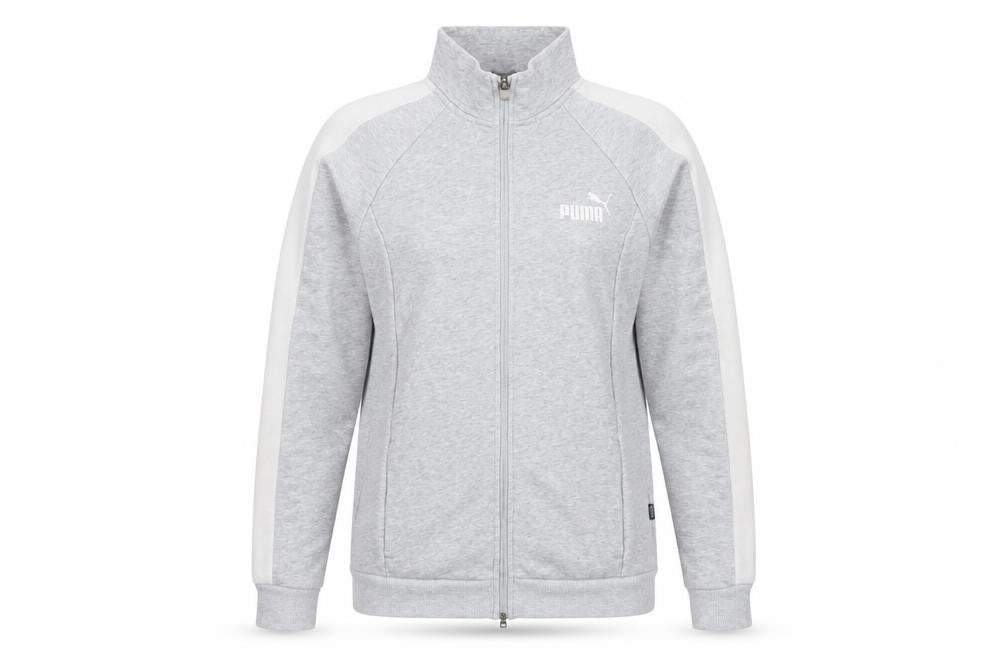 Puma Grey Sports Jacket, M, Full Zip, Casual, Logo Accents