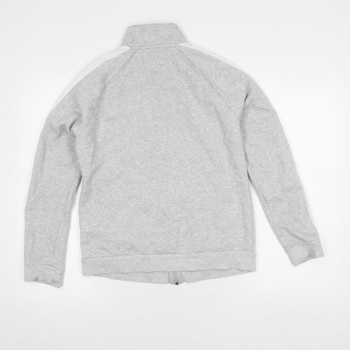 Puma Grey Sports Jacket, M, Full Zip, Casual, Logo Accents