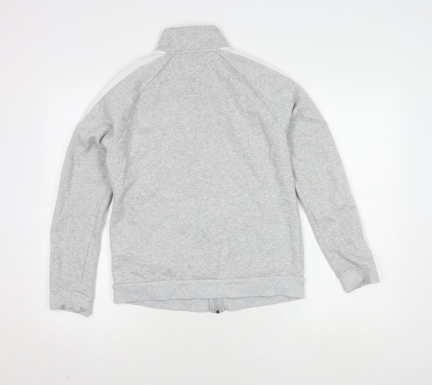 Puma Grey Sports Jacket, M, Full Zip, Casual, Logo Accents