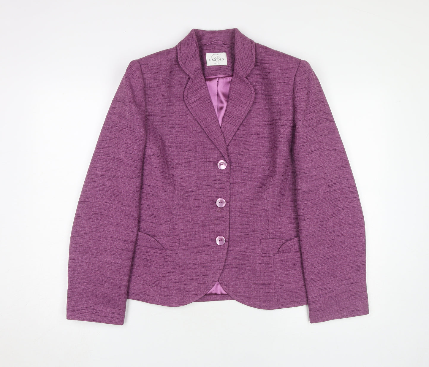 Eastex Women's Purple Blazer, Size 14, Button, Business, Excellent