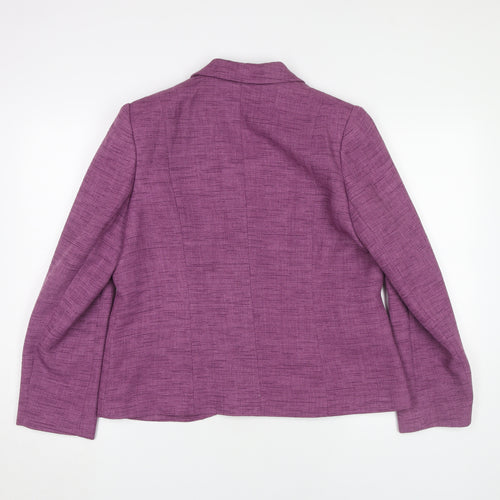 Eastex Women's Purple Blazer, Size 14, Button, Business, Excellent