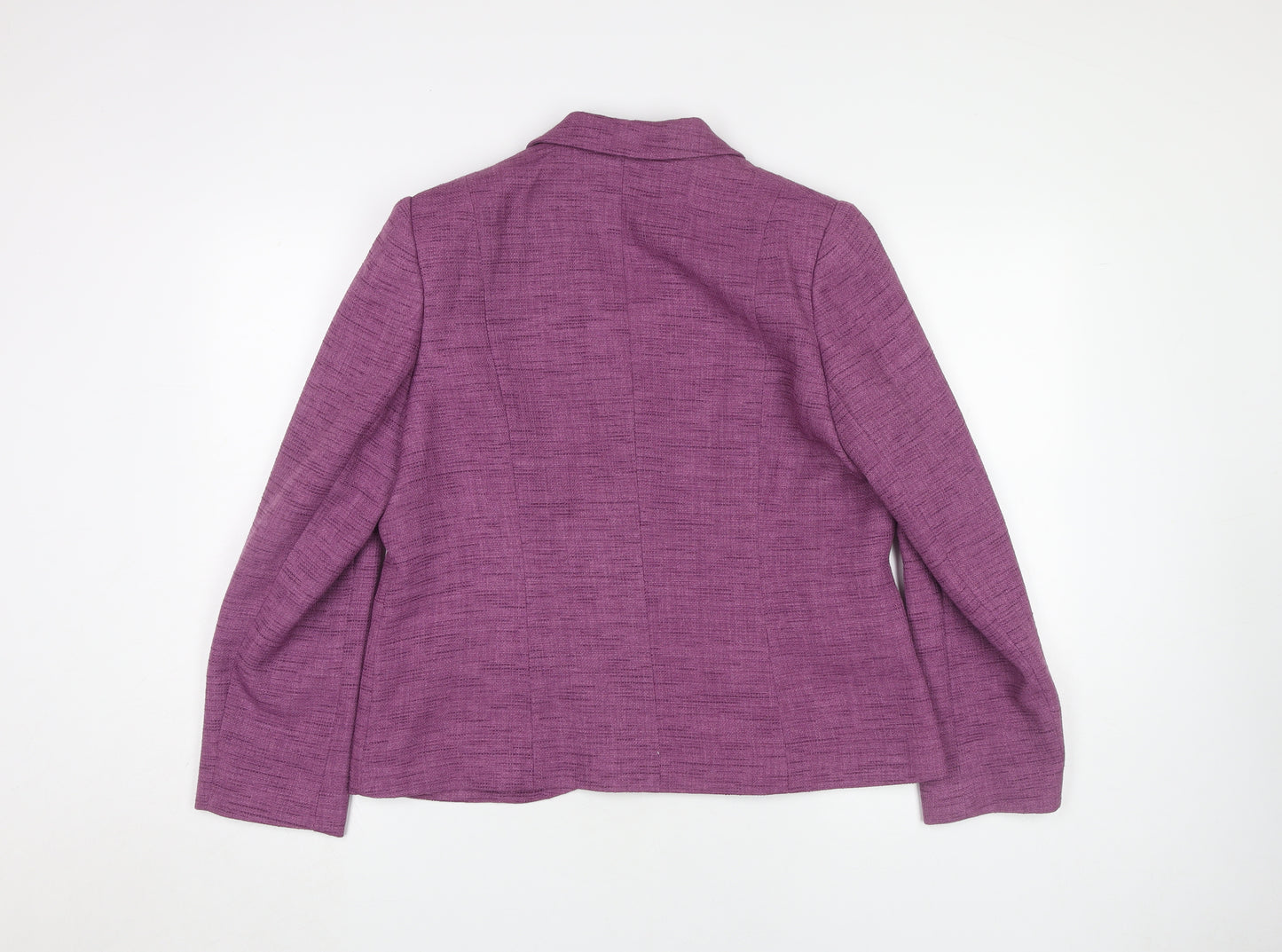 Eastex Women's Purple Blazer, Size 14, Button, Business, Excellent
