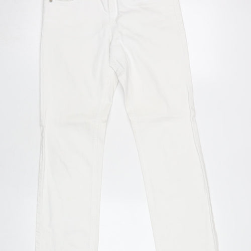 s.Oliver Women's White Straight Jeans Size 36
