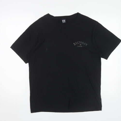 Saltrock Men's Black Graphic Print T-Shirt M