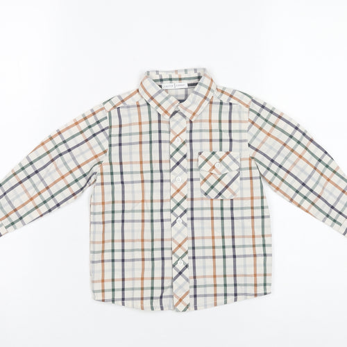 Jasper Conran Boys Multicoloured Check Button-Up Shirt 2-3Y