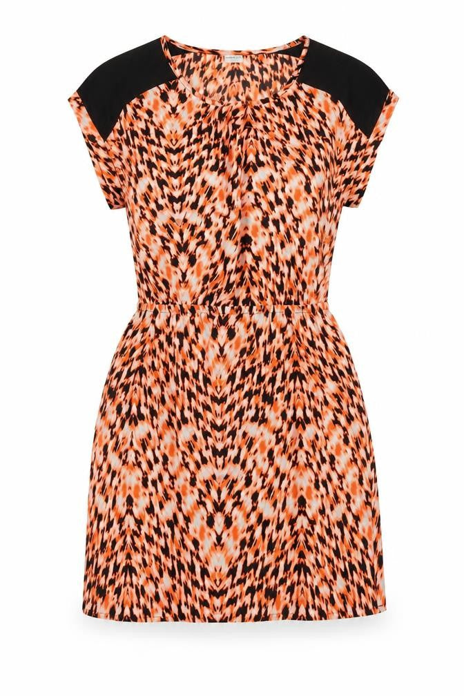 Front view of Jacqueline de Yong Women's Multicolour Shift Dress, size 10