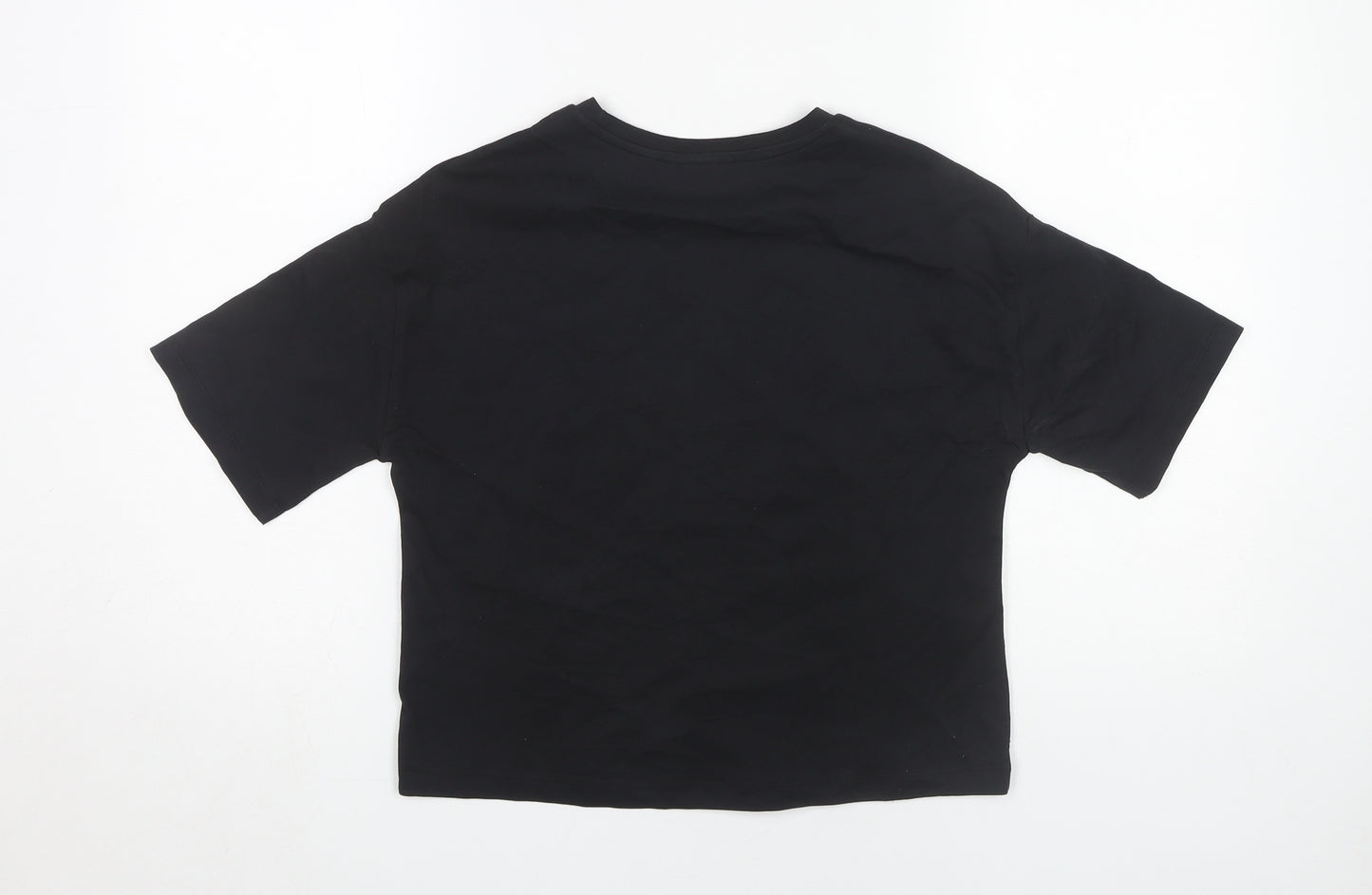 NBA Girls Black Basketball T-Shirt 11-12 Years Cropped Logo