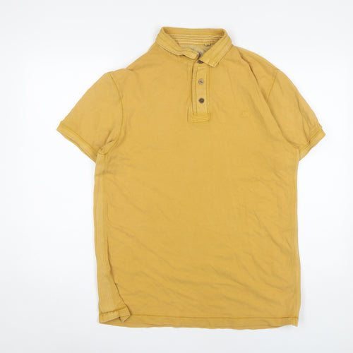 Mantaray Men's Yellow Polo Medium, Casual Cotton Shirt