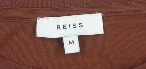 Reiss Men's Brown Cotton T-Shirt - Medium