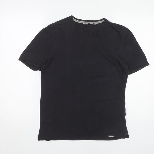 Ted Baker Men's Black Cotton Crew Neck T-Shirt