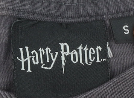 Harry Potter Unisex Black T-Shirt, Size S, Magic Style