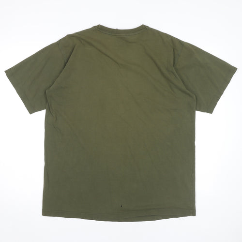 Nike Men's Green XL T-Shirt, Cotton Crew Neck