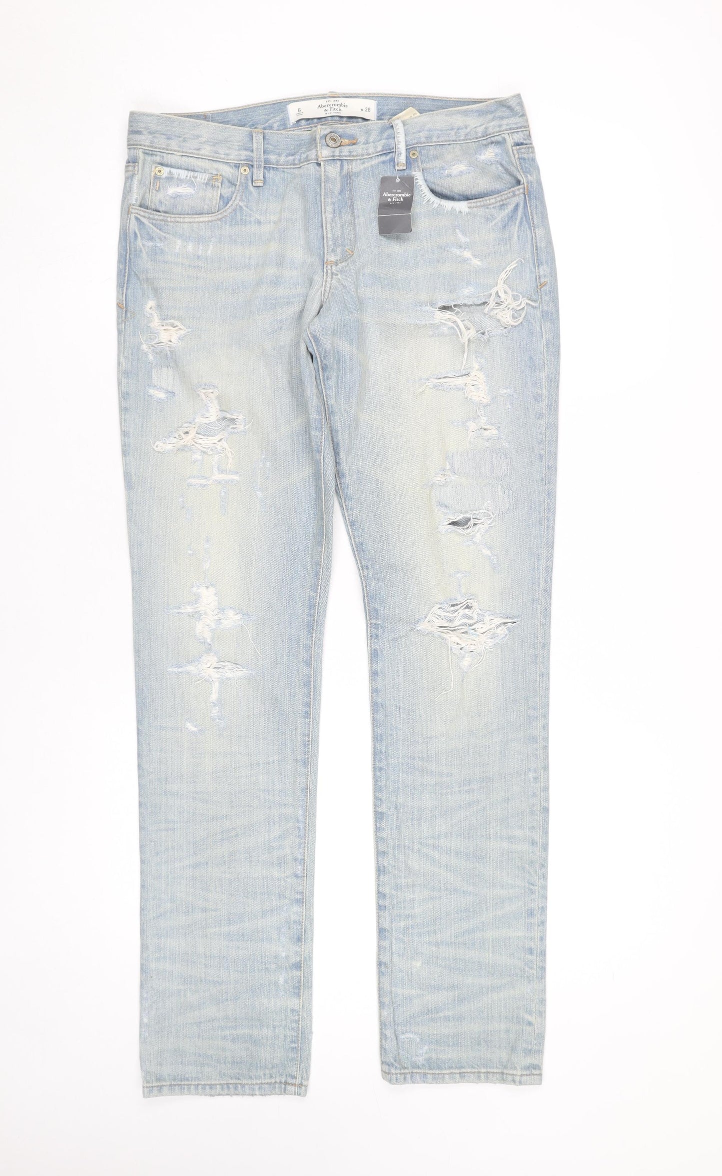 Abercrombie & Fitch Women's Blue Distressed Jeans