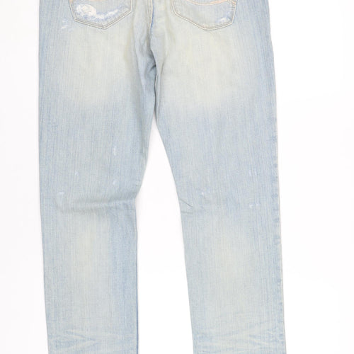 Abercrombie & Fitch Women's Blue Distressed Jeans