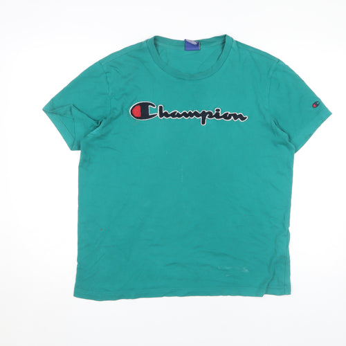 Champion Men's Green Cotton T-Shirt M