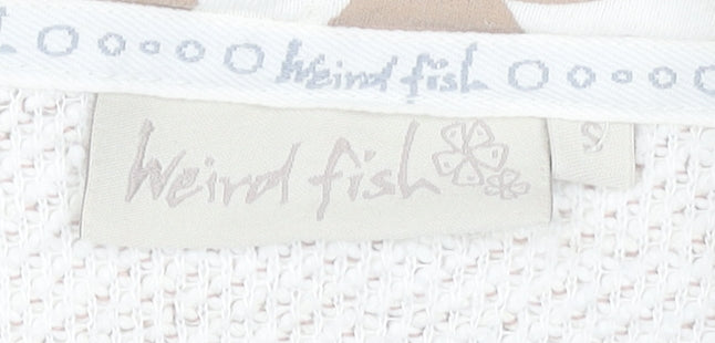 Weird Fish Women's Ivory Hooded Jacket Size S Casual Knit
