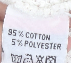 Weird Fish Women's Ivory Hooded Jacket Size S Casual Knit