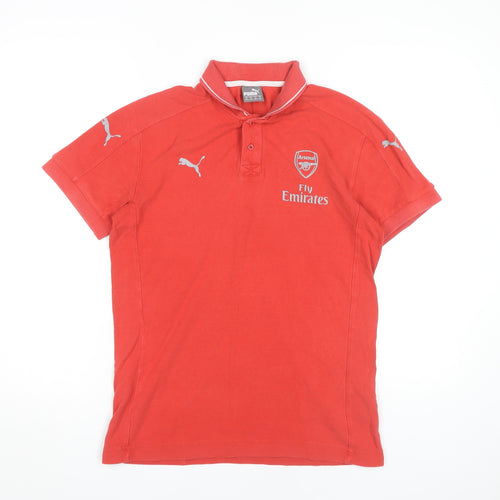 Puma Unisex Red Polo Shirt M Sports Casual