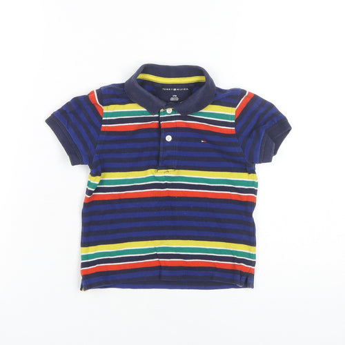 Tommy Hilfiger Boys Multicoloured Striped Polo Shirt 4 Years